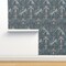 Art Nouveau Deco Gray Blue Nature Floral Lillies 1920S Custom Removable Wallpaper by Spoonflower Peel & Stick Wallpaper 2FT Wide